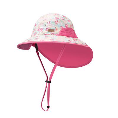 100% cotton UPF Mũ chống nắng ngoài trời 58cm Mũ chống nắng cho trẻ em
