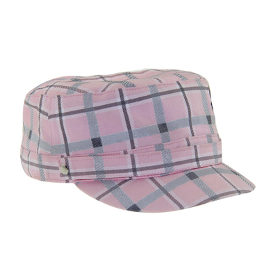 Bản in tùy chỉnh thêu màu đỏ Cap quân sự Cadet kiểu cạnh cong
