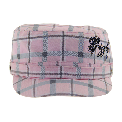Bản in tùy chỉnh thêu màu đỏ Cap quân sự Cadet kiểu cạnh cong