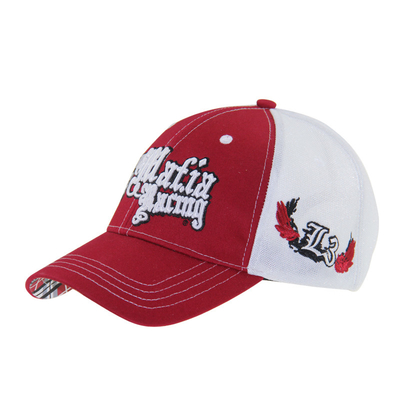Pre Curved Peak Mesh Trucker Caps 3D thêu bóng chày 4 tấm
