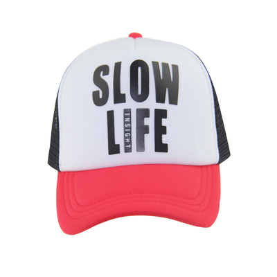 100% polyester hai tông trucker mũ với logo in 3D trên mặt trước