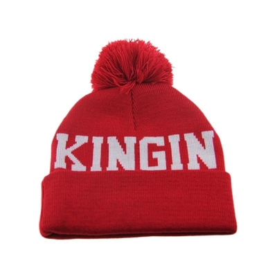 Pom Pom trên đỉnh đan nát nón với logo Jacquard tùy chỉnh