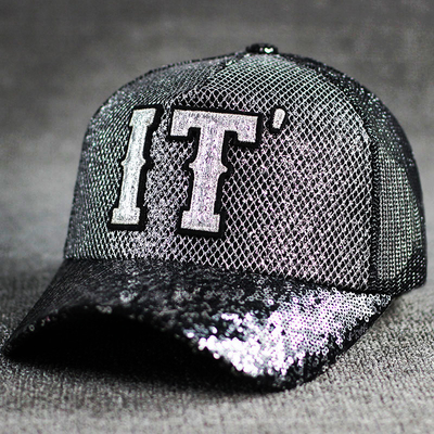 Tất cả ngày thoải mái 5 Panel Mesh Trucker Hat Sequin Trucker Cap điều chỉnh