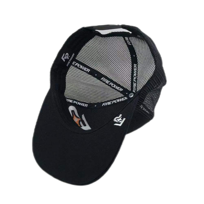 6 Panel Flat Peak Adjustable Mesh Trucker Hat Với Snapback Closure