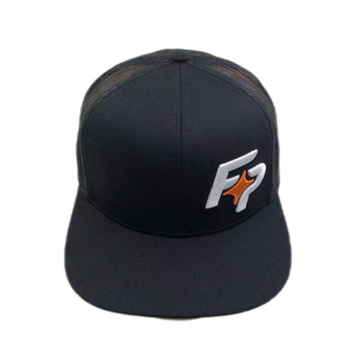 6 Panel Flat Peak Adjustable Mesh Trucker Hat Với Snapback Closure
