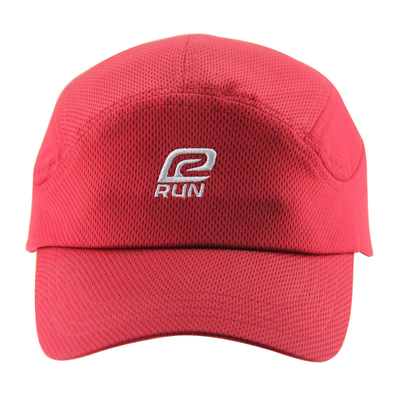 Đỏ polyester lưới cá nhân hóa Running Cap Breathable thêu Logo