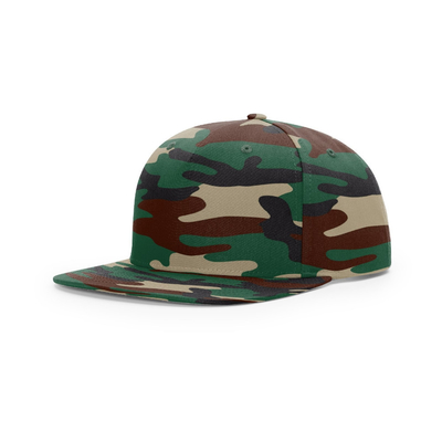 Custom Snapback phía trước 5 Panel Caps Flat Peak Profile Snapback trung bình