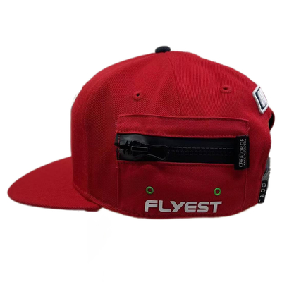 Sáu tấm len Snapback mũ bóng chày với túi zipper tùy chỉnh bên