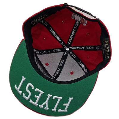 Sáu tấm len Snapback mũ bóng chày với túi zipper tùy chỉnh bên