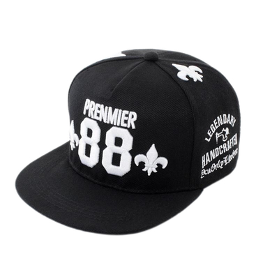 Vải bền 5 Panel Snapback Mũ 3D thêu mũ bóng chày tùy chỉnh