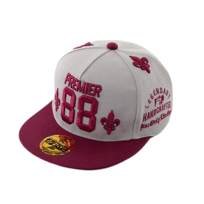 Vải bền 5 Panel Snapback Mũ 3D thêu mũ bóng chày tùy chỉnh