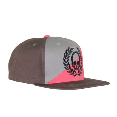 2 Tone Mặt Panels Cotton Snapback Cap Custom thêu 5 Panel Mũ phong cách