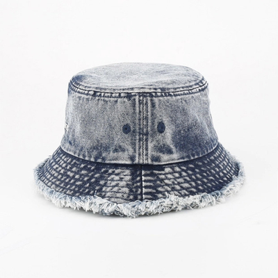 OEM ODM giặt các cạnh thô quần jean mũ xô cổ điển vintage mũ xô