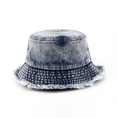 OEM ODM giặt các cạnh thô quần jean mũ xô cổ điển vintage mũ xô