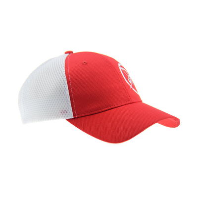 100% Polyester Mesh Fitted Baseball Caps Breathable 6 Panel Custom Embroidery