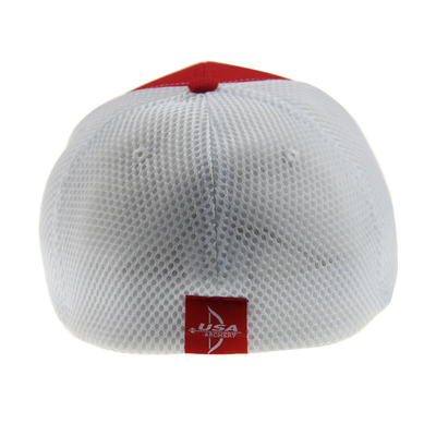 100% Polyester Mesh Fitted Baseball Caps Breathable 6 Panel Custom Embroidery