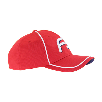 Đỏ Polymesh thêu logo bóng chày mũ Unisex thấp hồ sơ điều chỉnh mũ thông thường