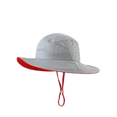 Nổi thở rộng brimm ngoài trời ngư dân bucket mũ phản xạ in