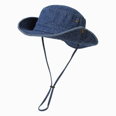 Unisex Denim rửa bông Mũ xô gập Mũ ngư dân Bảo vệ tia UV