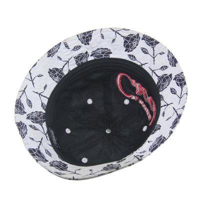OEM 100% Cotton 6 Panel Bucket Hat Phong thêu Bucket Hat kích thước điều chỉnh