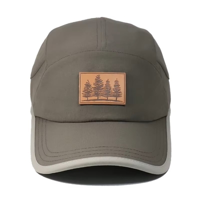 5 Panel Men Grey Quick Dry Polyester Baseball Caps Trò chơi bóng chày