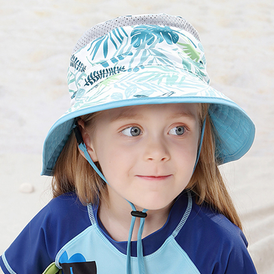 Mũ tắm nắng cho bé 48cm có thể điều chỉnh Mũ tắm biển cho trẻ sơ sinh Mũ bơi có vành rộng UPF 50+