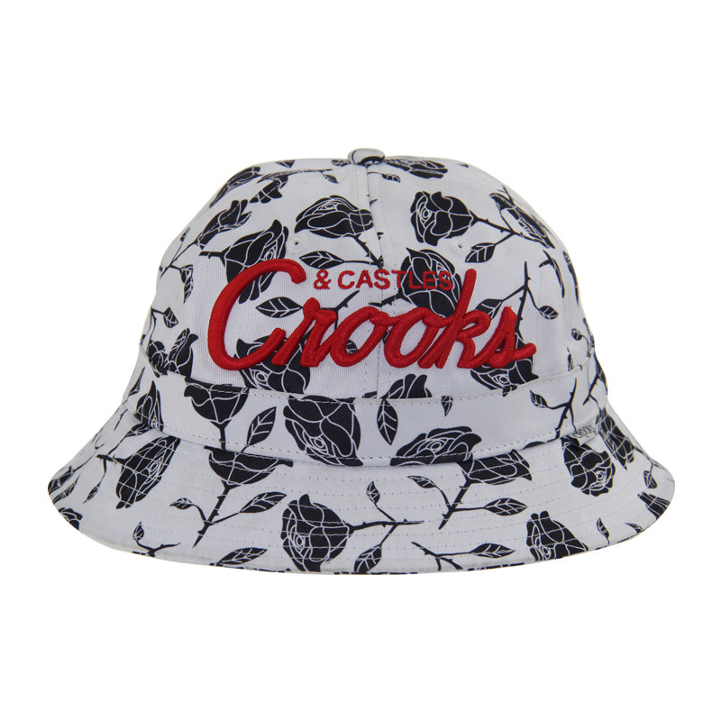 OEM 100% Cotton 6 Panel Bucket Hat Phong thêu Bucket Hat kích thước điều chỉnh