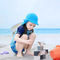Màu xanh lam Mũ xô trẻ em có thể điều chỉnh được Chống nắng UPF 50+