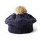 Mùa đông Phụ nữ dệt kim Beanie Mũ 56 cm Pom Pom Fur Beanie BIO Bông giặt