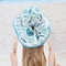 Mũ tắm nắng cho bé 48cm có thể điều chỉnh Mũ tắm biển cho trẻ sơ sinh Mũ bơi có vành rộng UPF 50+
